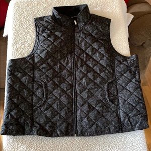 Black quilted vest